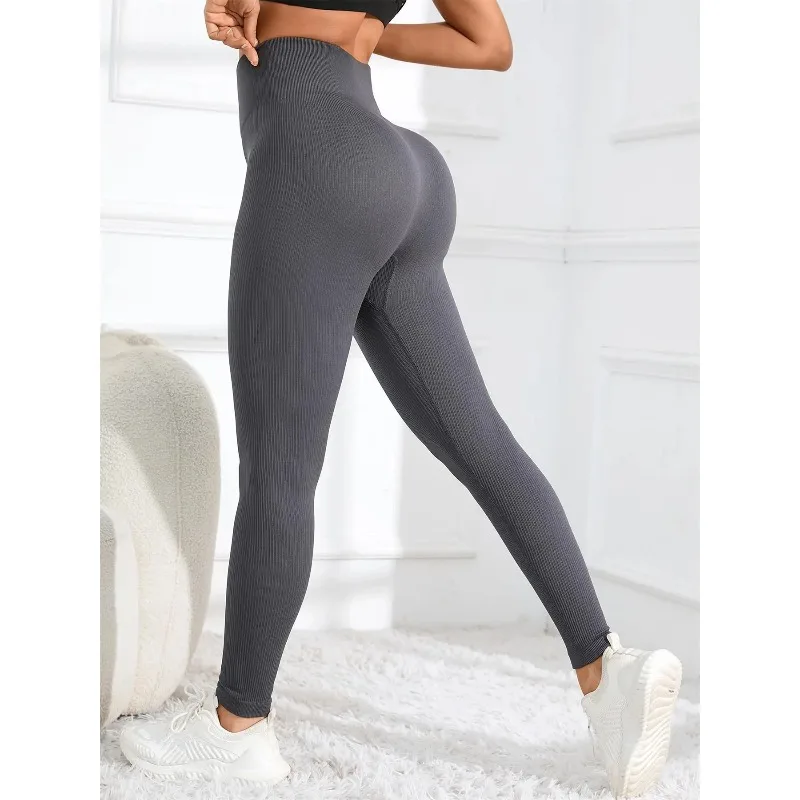 High Waisted Seamless Yoga Leggings Ribbed Sportswear Tights Fitness Apparel for Women Gym and Casual Wear for Fall & Winter High Waisted Seamless Yoga Leggings Ribbed Sportswear Tights Fitness Apparel for Women Gym and Casual Wear for Fall & Winter KDBazar