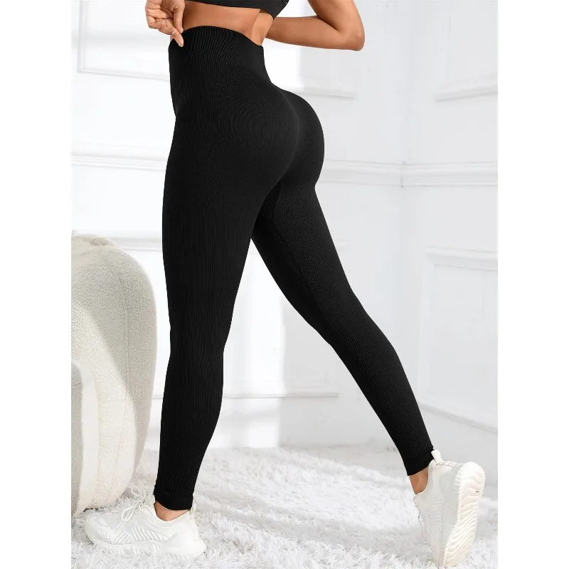 High Waisted Seamless Yoga Leggings Ribbed Sportswear Tights Fitness Apparel for Women Gym and Casual Wear for Fall & Winter High Waisted Seamless Yoga Leggings Ribbed Sportswear Tights Fitness Apparel for Women Gym and Casual Wear for Fall & Winter KDBazar