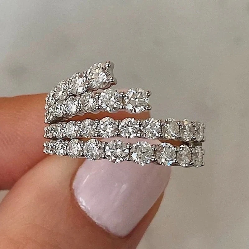 Huitan Simple Stylish Lines Cubic Zirconia Rings Women Silver Color Band Bridal Wedding Accessories Modern Jewelry for Party New Jewelry & Watches Rings Huitan Simple Stylish Lines Cubic Zirconia Rings Women Silver Color Band Bridal Wedding Accessories Modern Jewelry for Party New Jewelry & Watches Rings KDBazar