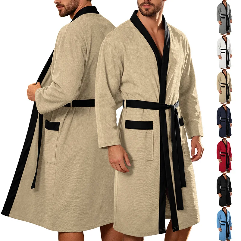 Kimono Style Belted Robe for Men Robes Kimono Style Belted Robe for Men Robes KDBazar