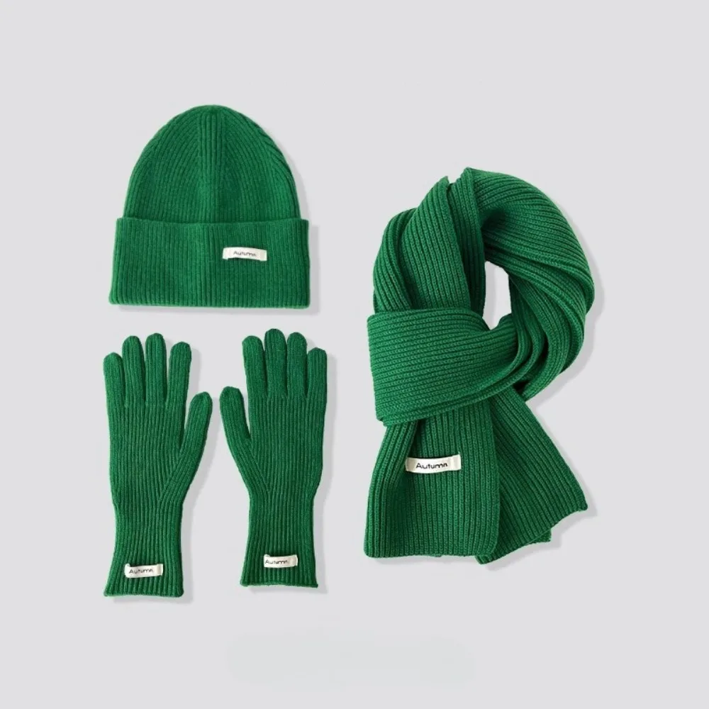 Knitted Winter Scarf Woman Solid Color Hat Scarf Gloves Women’s Windproof Adult Three-piece Set Fashion Women’s Scarf Hat Set Knitted Winter Scarf Woman Solid Color Hat Scarf Gloves Women's Windproof Adult Three-piece Set Fashion Women's Scarf Hat Set KDBazar
