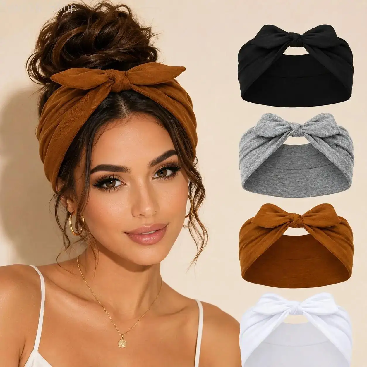 Knotted Bow Headband Set for Women Caps Headbands Knotted Bow Headband Set for Women Caps Headbands KDBazar