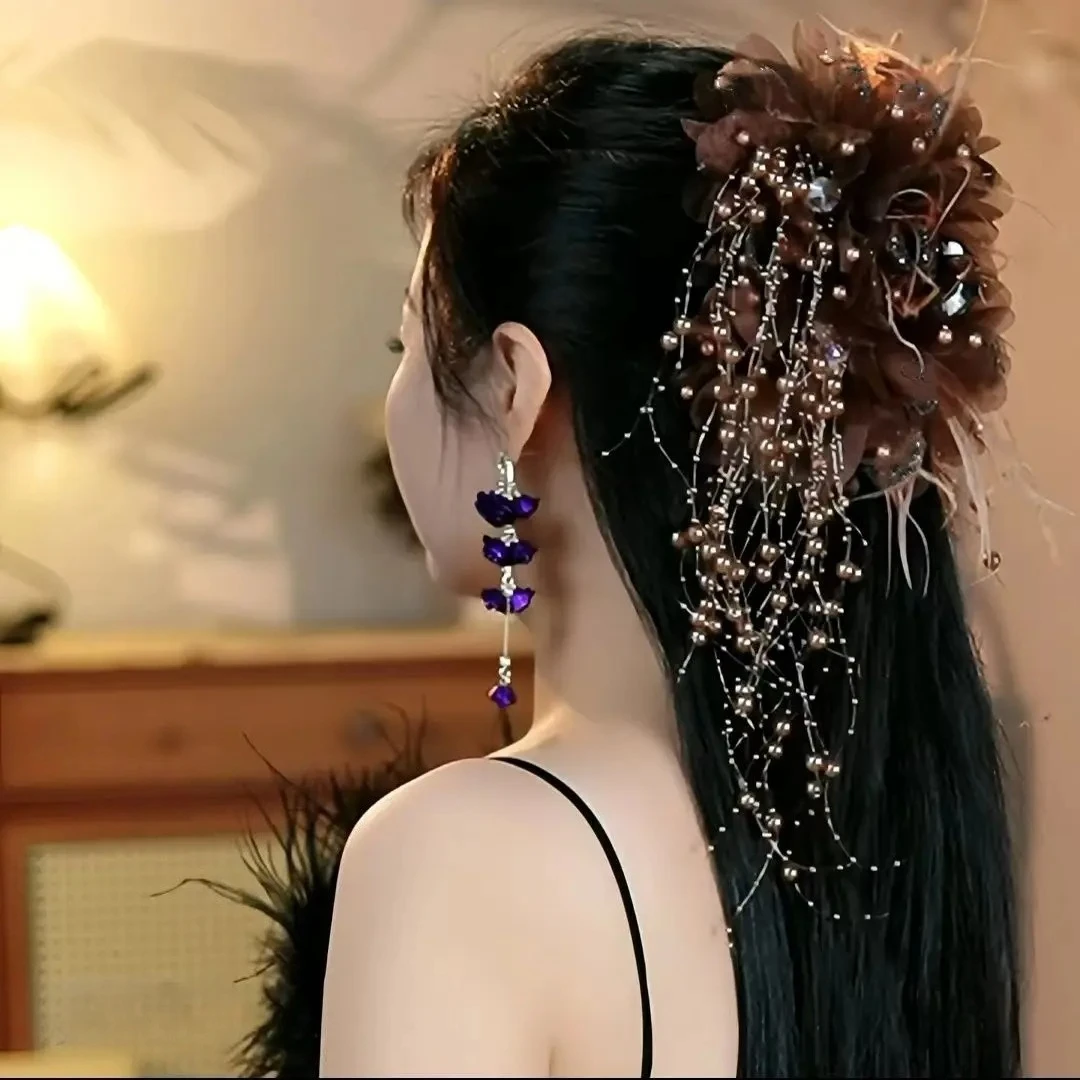 Korean Style Ladies New Headwear Retro Bead Tassel Flower Party Women Hair Clip Fashion Hair Claw Female Hair Accessories Clothing & Accessories Hair Accessories Women’s Fashion Korean Style Ladies New Headwear Retro Bead Tassel Flower Party Women Hair Clip Fashion Hair Claw Female Hair Accessories Clothing & Accessories Hair Accessories Women's Fashion KDBazar
