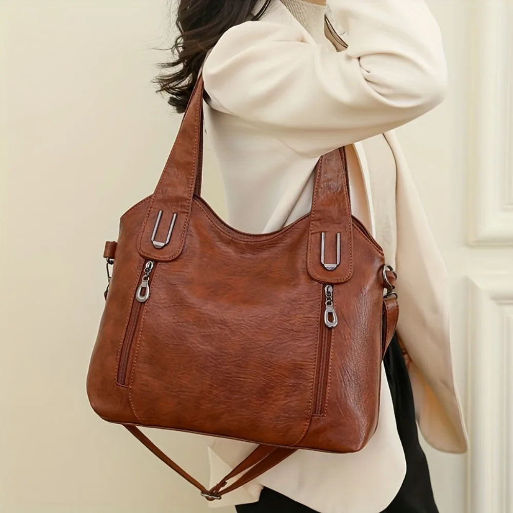 Leather Tote Bag with Removable Strap for Women Leather Tote Bag with Removable Strap for Women KDBazar