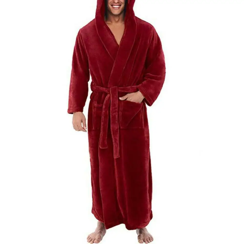 Loose fit flannel robe relaxed cut