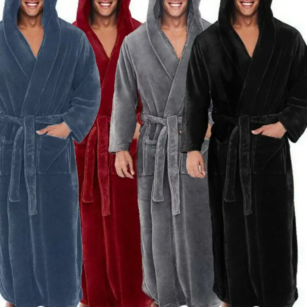Loose fit flannel robe belt detail