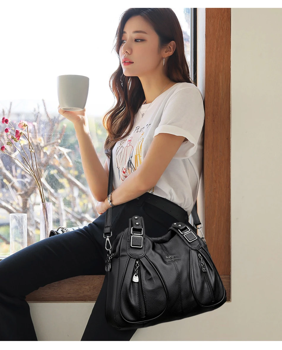 Luxury Handbags Women Leather Shoulder Bags Designer Ladies Crossbody Hand Bags for Women 2025 High Capacity Casual Tote Bag Sac Luxury Handbags Women Leather Shoulder Bags Designer Ladies Crossbody Hand Bags for Women 2025 High Capacity Casual Tote Bag Sac