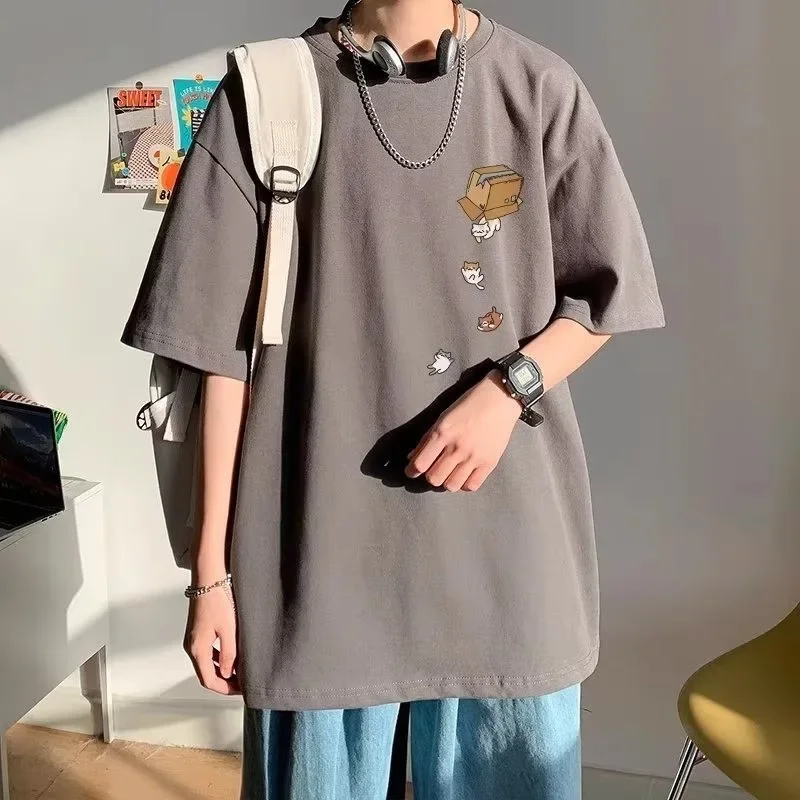 M-8XL Men Oversized Korean Fashion Loose American Vintage Carton Kitten Print Short Sleeve Versatile Trend Couple Outfit Men’s Clothing Men’s Fashion Men’s T-Shirts M-8XL Men Oversized Korean Fashion Loose American Vintage Carton Kitten Print Short Sleeve Versatile Trend Couple Outfit Men's Clothing Men's Fashion Men's T-Shirts KDBazar