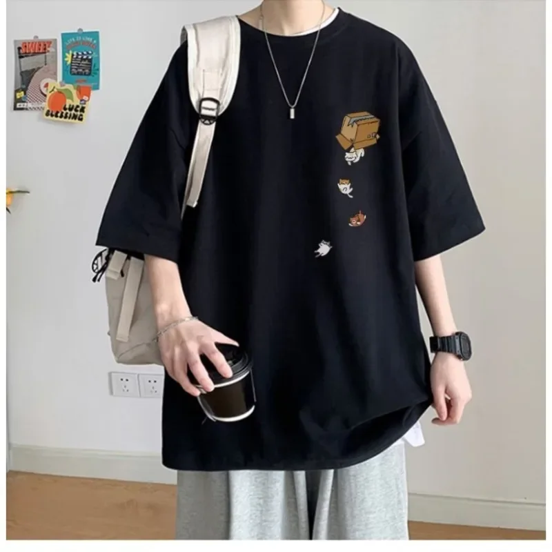M-8XL Men Oversized Korean Fashion Loose American Vintage Carton Kitten Print Short Sleeve Versatile Trend Couple Outfit Men’s Clothing Men’s Fashion Men’s T-Shirts M-8XL Men Oversized Korean Fashion Loose American Vintage Carton Kitten Print Short Sleeve Versatile Trend Couple Outfit Men's Clothing Men's Fashion Men's T-Shirts KDBazar