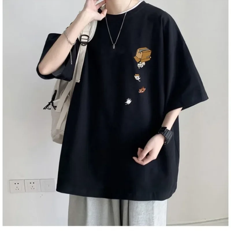 M-8XL Men Oversized Korean Fashion Loose American Vintage Carton Kitten Print Short Sleeve Versatile Trend Couple Outfit Men’s Clothing Men’s Fashion Men’s T-Shirts M-8XL Men Oversized Korean Fashion Loose American Vintage Carton Kitten Print Short Sleeve Versatile Trend Couple Outfit Men's Clothing Men's Fashion Men's T-Shirts KDBazar
