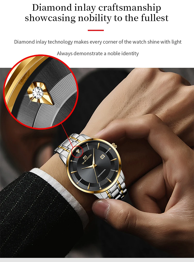 Business watch on wrist