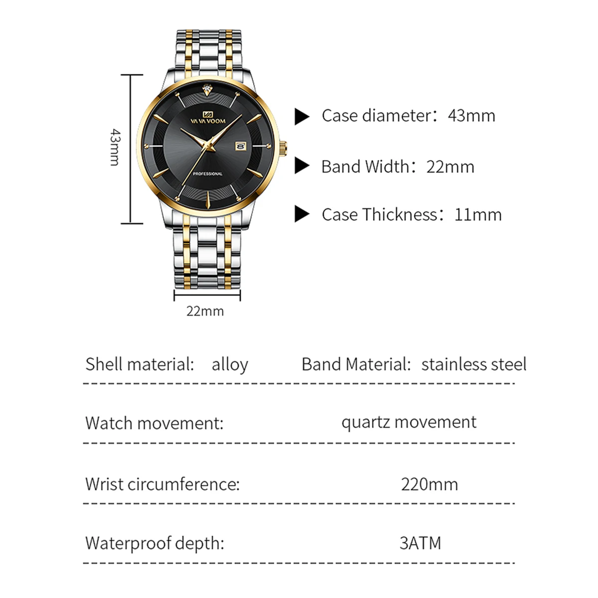 Men Watch 43mm Case Stainless Steel Style Luxury Rhinestone 3Bar Waterproof Quartz Movement Business Watches Relogios Masculino Jewelry & Watches Rings Men Watch 43mm Case Stainless Steel Style Luxury Rhinestone 3Bar Waterproof Quartz Movement Business Watches Relogios Masculino Jewelry & Watches Rings KDBazar
