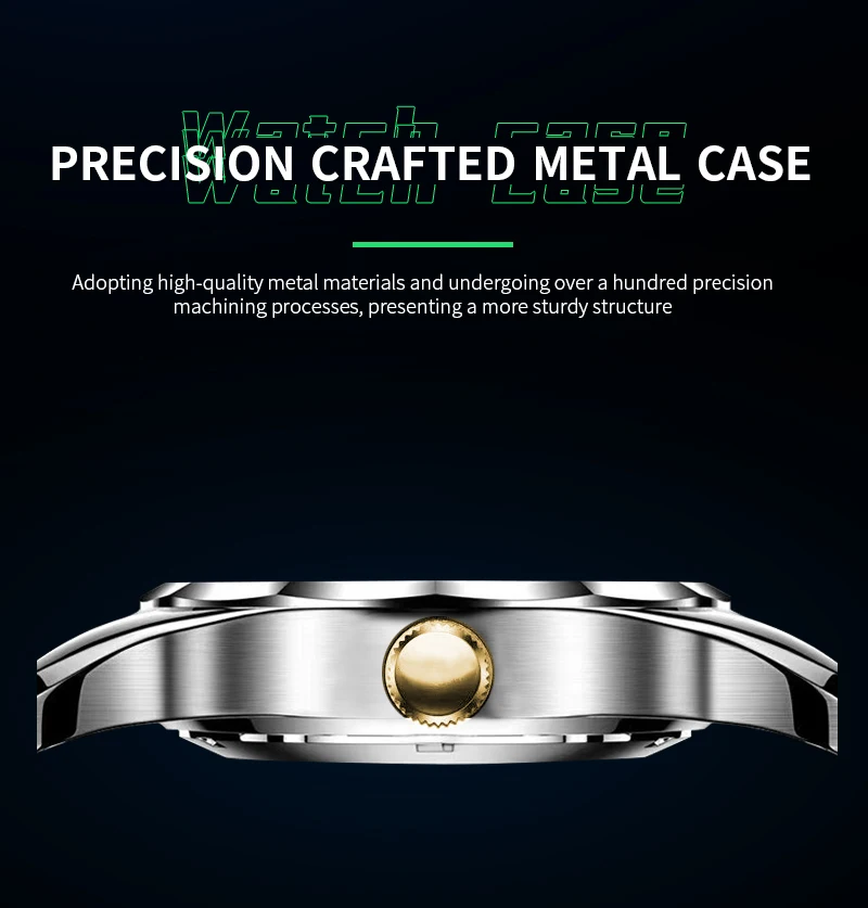 Stainless steel watch band detail