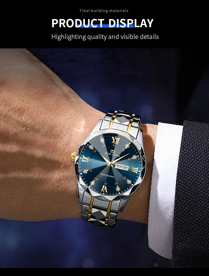 Watch night glow dial in the dark