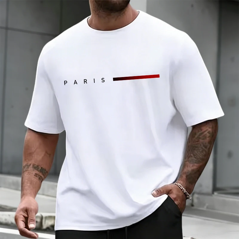 Men’s 100% Cotton Summer Loose PARIS Creative Letter Print Casual Slim Fit Round Neck Short Sleeved T-shirt Top Men’s Clothing Men’s Fashion Men’s T-Shirts Men's 100% Cotton Summer Loose PARIS Creative Letter Print Casual Slim Fit Round Neck Short Sleeved T-shirt Top Men's Clothing Men's Fashion Men's T-Shirts KDBazar