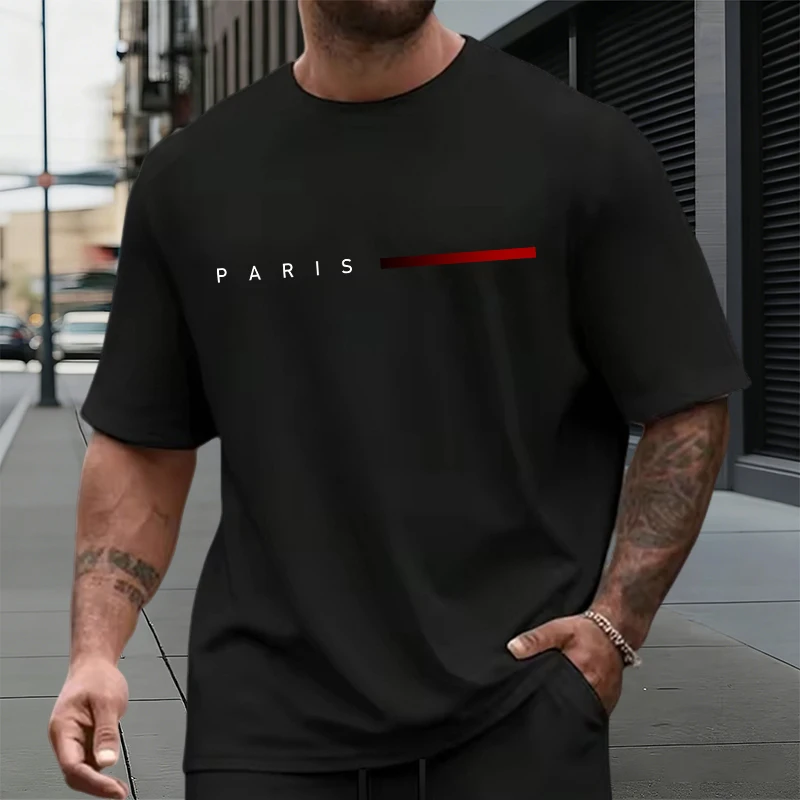 Men’s 100% Cotton Summer Loose PARIS Creative Letter Print Casual Slim Fit Round Neck Short Sleeved T-shirt Top Men’s Clothing Men’s Fashion Men’s T-Shirts Men's 100% Cotton Summer Loose PARIS Creative Letter Print Casual Slim Fit Round Neck Short Sleeved T-shirt Top Men's Clothing Men's Fashion Men's T-Shirts KDBazar