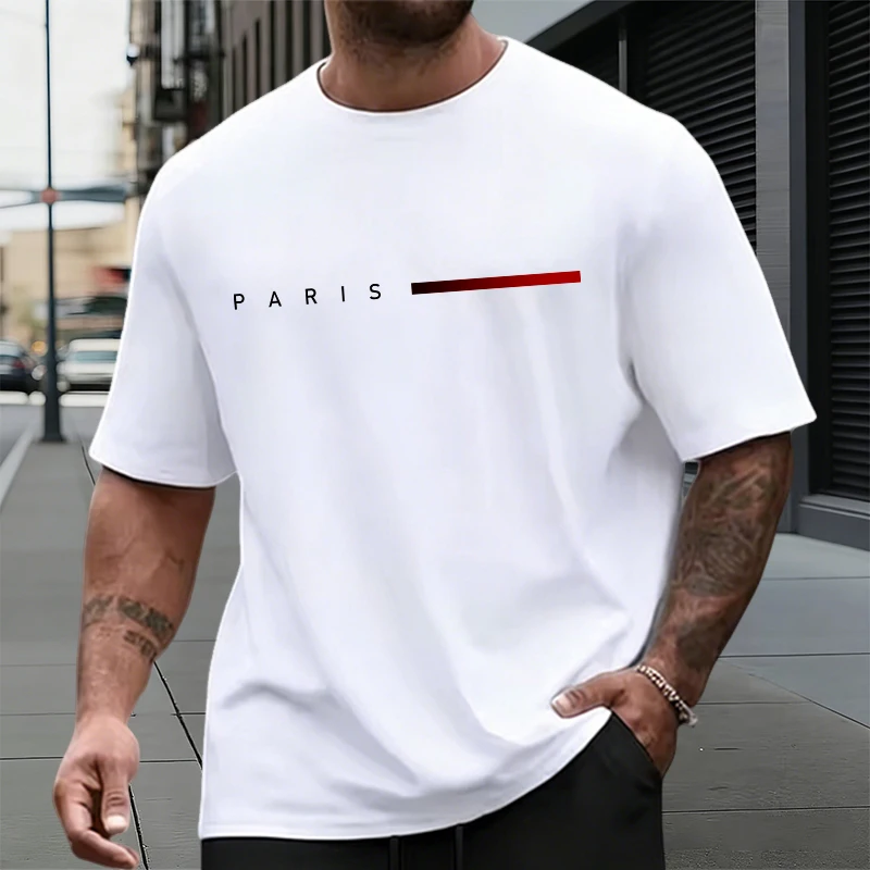 Men’s 100% Cotton Summer Loose PARIS Creative Letter Print Casual Slim Fit Round Neck Short Sleeved T-shirt Top Men’s Clothing Men’s Fashion Men’s T-Shirts Men's 100% Cotton Summer Loose PARIS Creative Letter Print Casual Slim Fit Round Neck Short Sleeved T-shirt Top Men's Clothing Men's Fashion Men's T-Shirts KDBazar