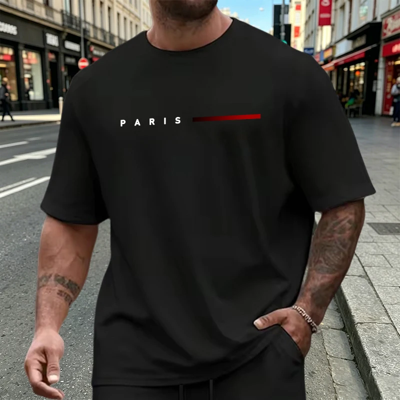 Men’s 100% Cotton Summer Loose PARIS Creative Letter Print Casual Slim Fit Round Neck Short Sleeved T-shirt Top Men’s Clothing Men’s Fashion Men’s T-Shirts Men's 100% Cotton Summer Loose PARIS Creative Letter Print Casual Slim Fit Round Neck Short Sleeved T-shirt Top Men's Clothing Men's Fashion Men's T-Shirts KDBazar