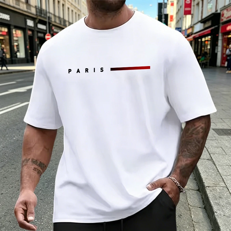 Men’s 100% Cotton Summer Loose PARIS Creative Letter Print Casual Slim Fit Round Neck Short Sleeved T-shirt Top Men’s Clothing Men’s Fashion Men’s T-Shirts Men's 100% Cotton Summer Loose PARIS Creative Letter Print Casual Slim Fit Round Neck Short Sleeved T-shirt Top Men's Clothing Men's Fashion Men's T-Shirts KDBazar