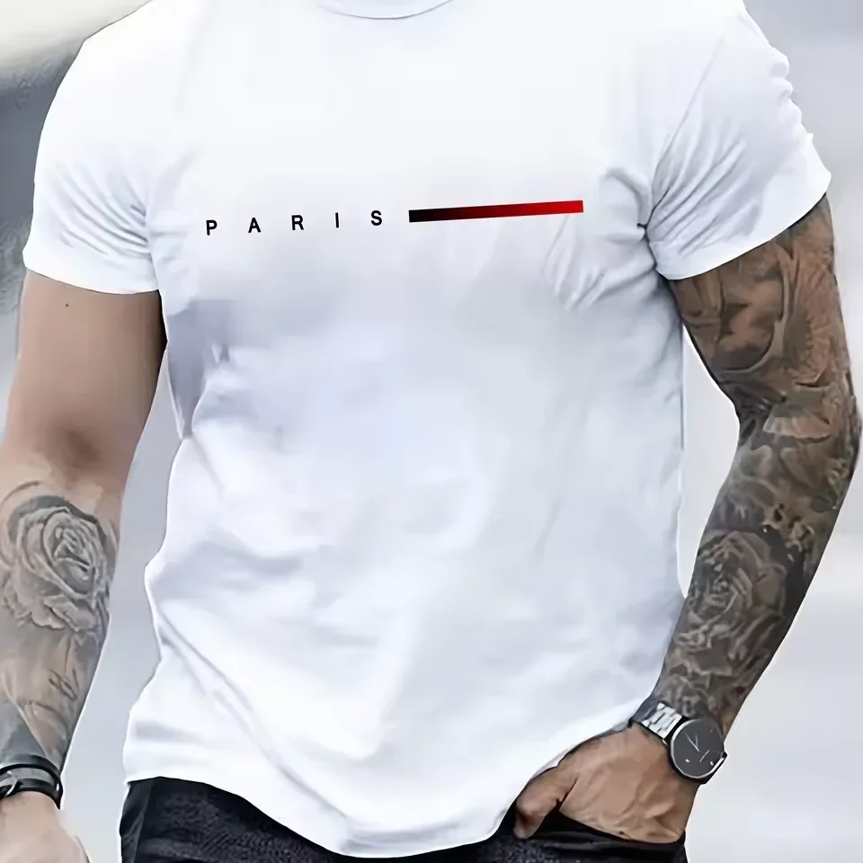 Men's slim fit tee side profile