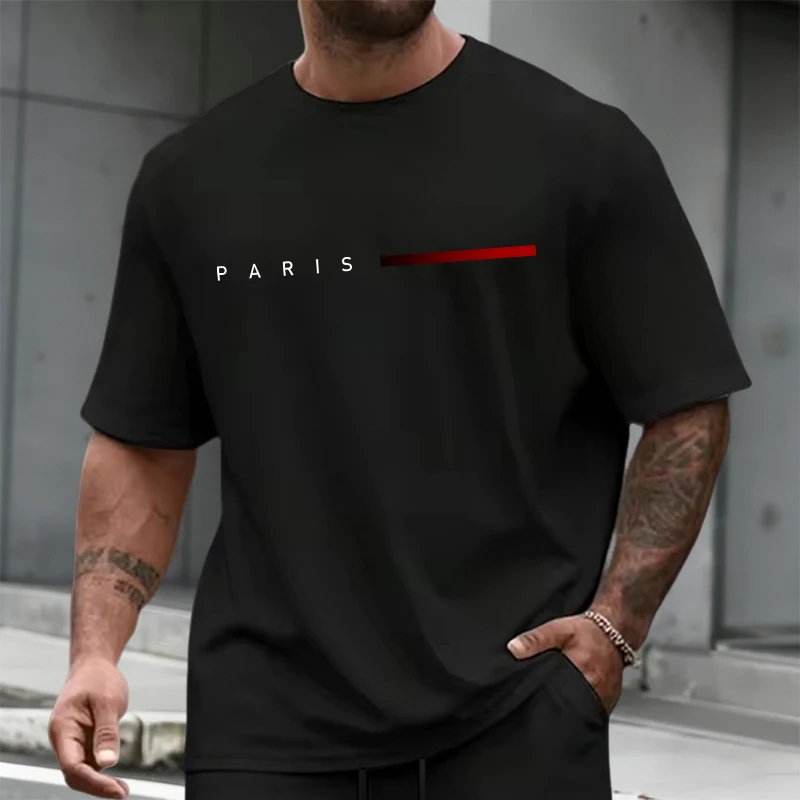 Men’s 100% Cotton Summer Loose PARIS Creative Letter Print Casual Slim Fit Round Neck Short Sleeved T-shirt Top Men’s Clothing Men’s Fashion Men’s T-Shirts Men's 100% Cotton Summer Loose PARIS Creative Letter Print Casual Slim Fit Round Neck Short Sleeved T-shirt Top Men's Clothing Men's Fashion Men's T-Shirts KDBazar