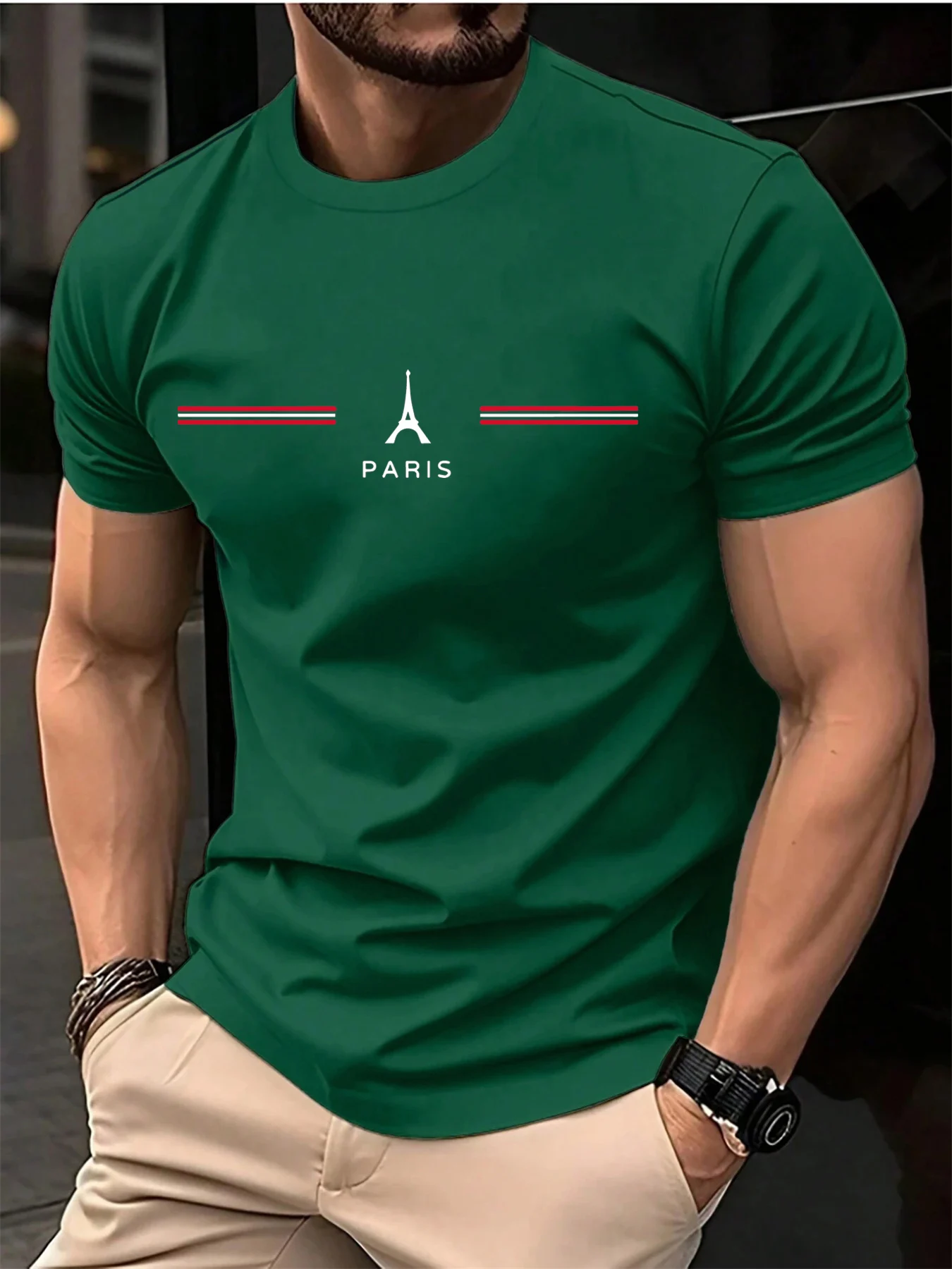 Men’s 100% pure cotton summer loose oversized casual Paris letter printed sports round neck short sleeved T-shirt top Men’s Clothing Men’s Fashion Men’s T-Shirts Men's 100% pure cotton summer loose oversized casual Paris letter printed sports round neck short sleeved T-shirt top Men's Clothing Men's Fashion Men's T-Shirts KDBazar