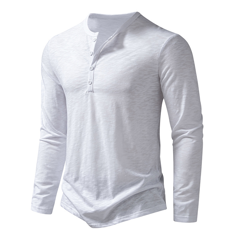 Men's long sleeve casual shirt side view