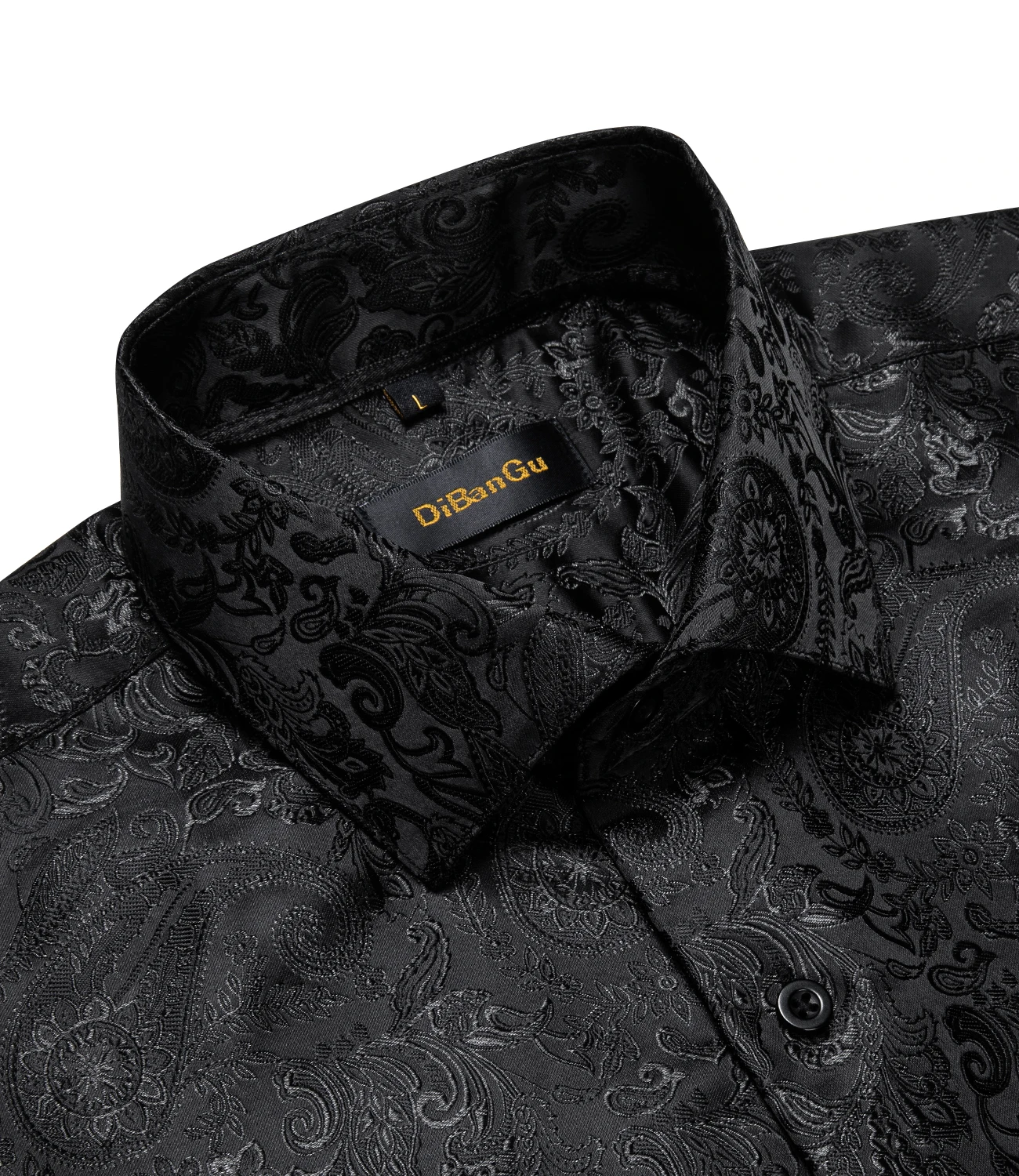 Men’s Long Sleeve Black Paisley Silk Dress Shirts Casual Tuxedo Social Shirt Luxury Designer Men Clothing Dress Shirt Men's Long Sleeve Black Paisley Silk Dress Shirts Casual Tuxedo Social Shirt Luxury Designer Men Clothing Dress Shirt KDBazar