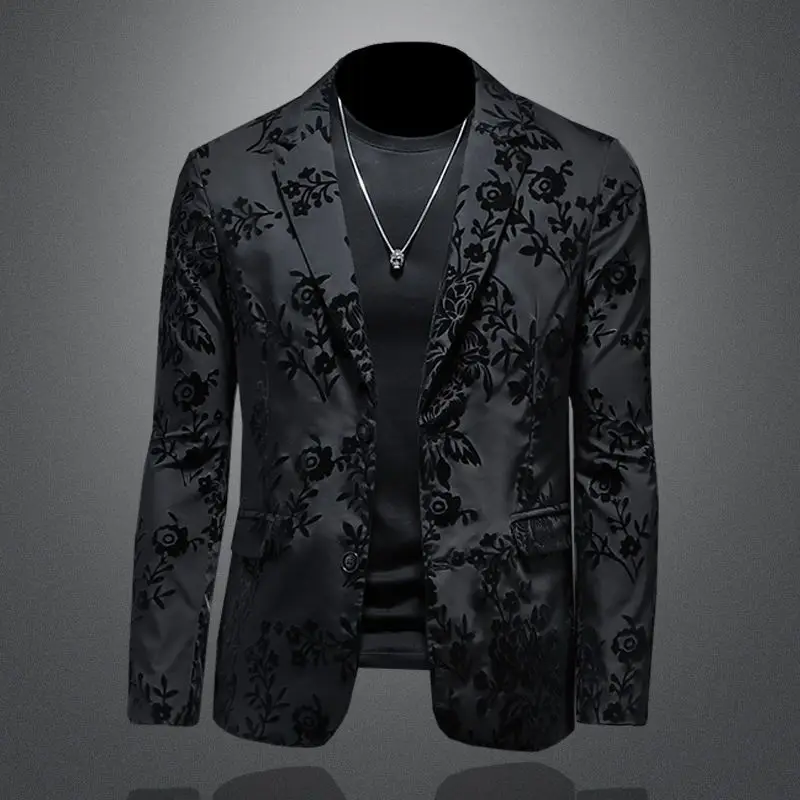 Men’s Slim Fit Blazer Jacket Suit Business Wedding Casual Dress Coat Stage Show Costume 2025 Fashion Menswear Men’s Coats & Jackets Men's Slim Fit Blazer Jacket Suit Business Wedding Casual Dress Coat Stage Show Costume 2025 Fashion Menswear Men's Coats & Jackets KDBazar