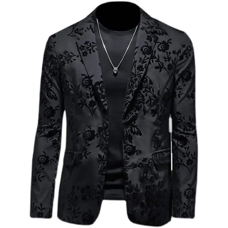 Men’s Slim Fit Blazer Jacket Suit Business Wedding Casual Dress Coat Stage Show Costume 2025 Fashion Menswear Men’s Coats & Jackets Men's Slim Fit Blazer Jacket Suit Business Wedding Casual Dress Coat Stage Show Costume 2025 Fashion Menswear Men's Coats & Jackets KDBazar