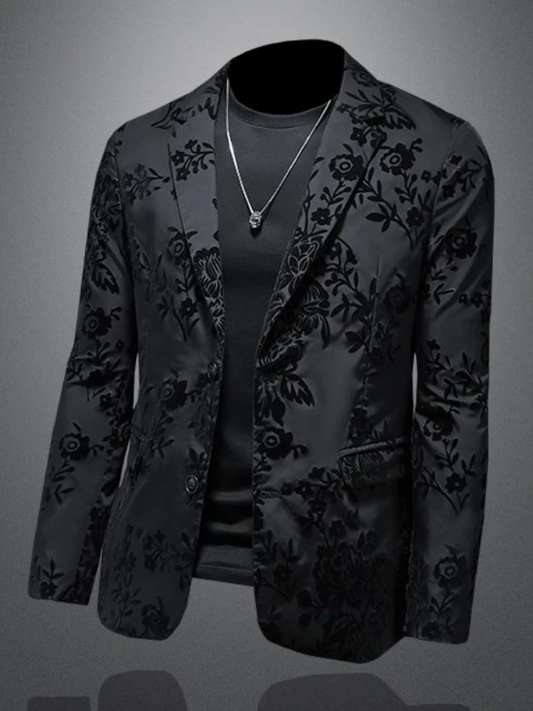 Men’s Slim Fit Blazer Jacket Suit Business Wedding Casual Dress Coat Stage Show Costume 2025 Fashion Menswear Men’s Coats & Jackets Men's Slim Fit Blazer Jacket Suit Business Wedding Casual Dress Coat Stage Show Costume 2025 Fashion Menswear Men's Coats & Jackets KDBazar