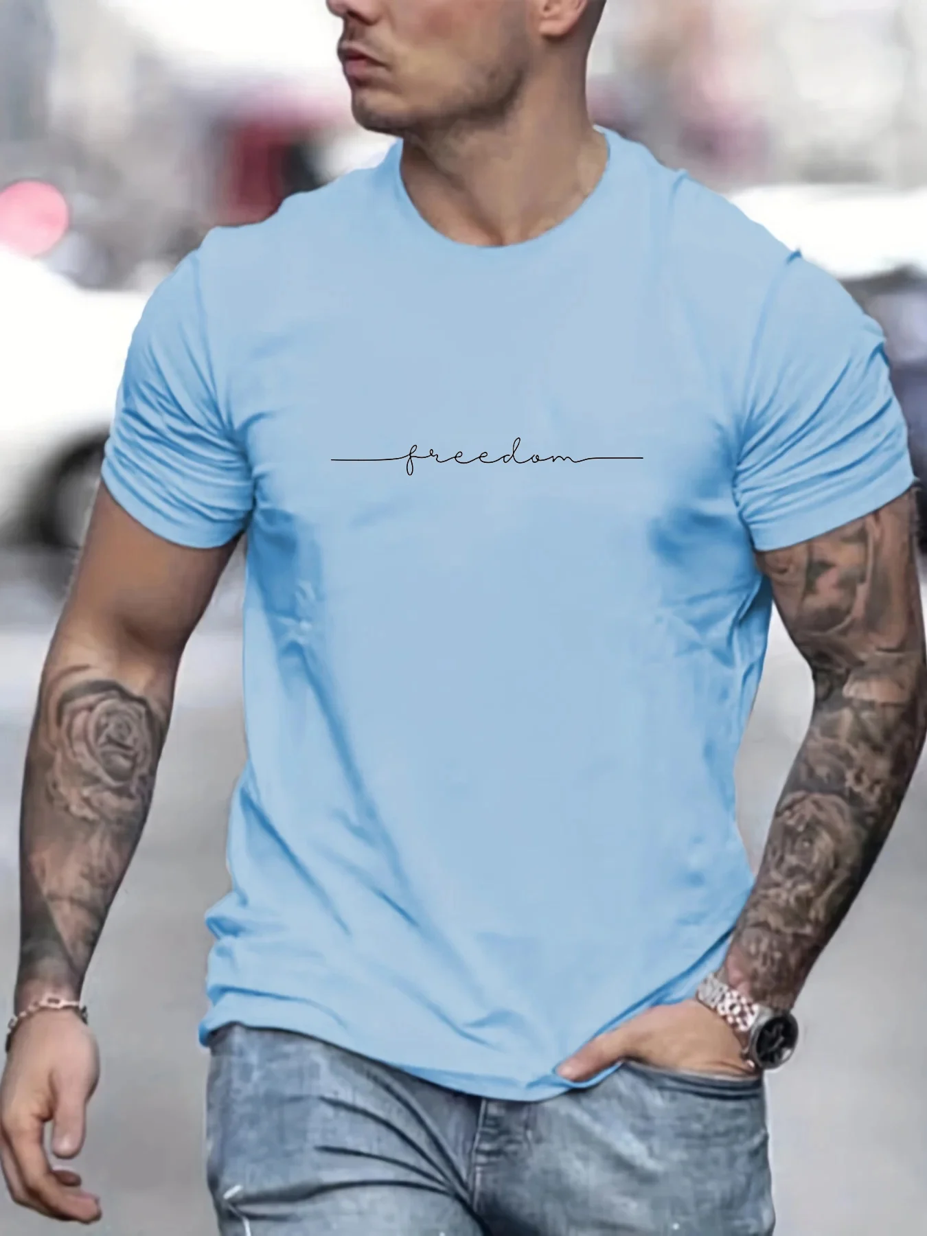 Men’s Summer Loose Size 100% Cotton Freedom Graphi Print Casual Slim Fit Round Neck Short Sleeve T-shirt Top Men’s Clothing Men’s Fashion Men’s T-Shirts Men's Summer Loose Size 100% Cotton Freedom Graphi Print Casual Slim Fit Round Neck Short Sleeve T-shirt Top Men's Clothing Men's Fashion Men's T-Shirts KDBazar