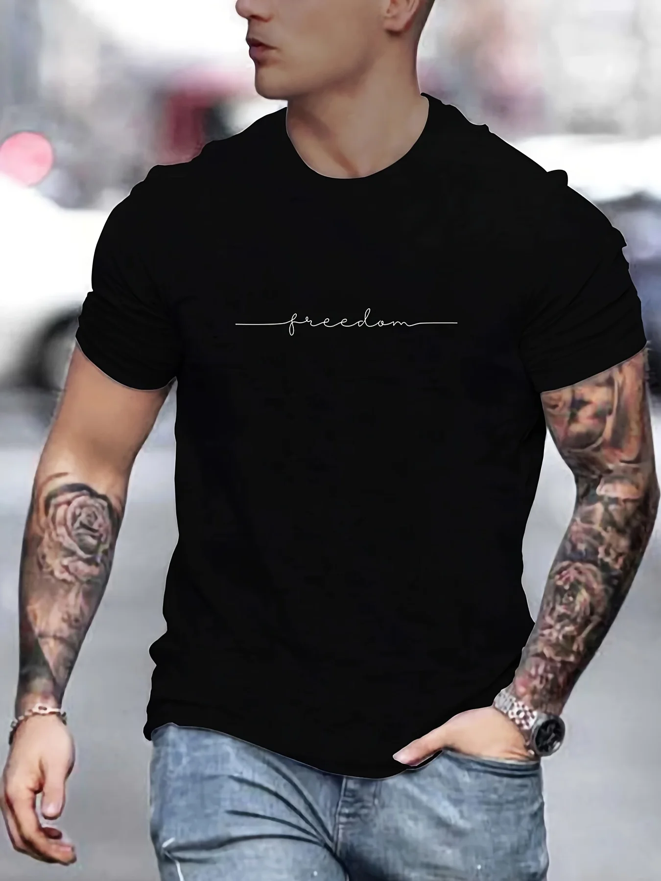 Men’s Summer Loose Size 100% Cotton Freedom Graphi Print Casual Slim Fit Round Neck Short Sleeve T-shirt Top Men’s Clothing Men’s Fashion Men’s T-Shirts Men's Summer Loose Size 100% Cotton Freedom Graphi Print Casual Slim Fit Round Neck Short Sleeve T-shirt Top Men's Clothing Men's Fashion Men's T-Shirts KDBazar