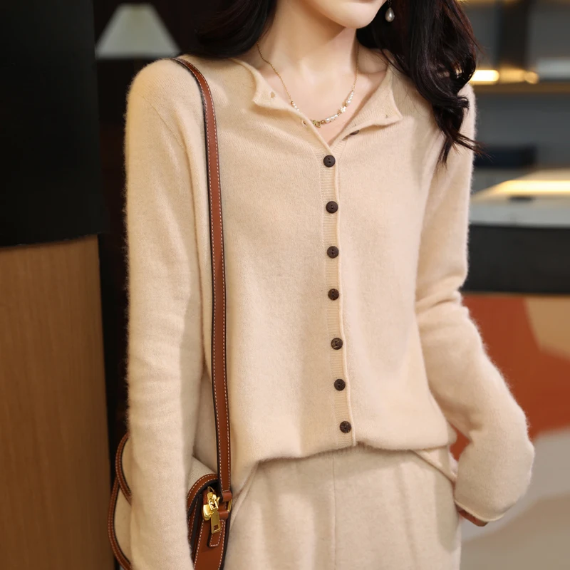 Merino Wool Cashmere Cardigan for Women Cardigans Merino Wool Cashmere Cardigan for Women Cardigans KDBazar