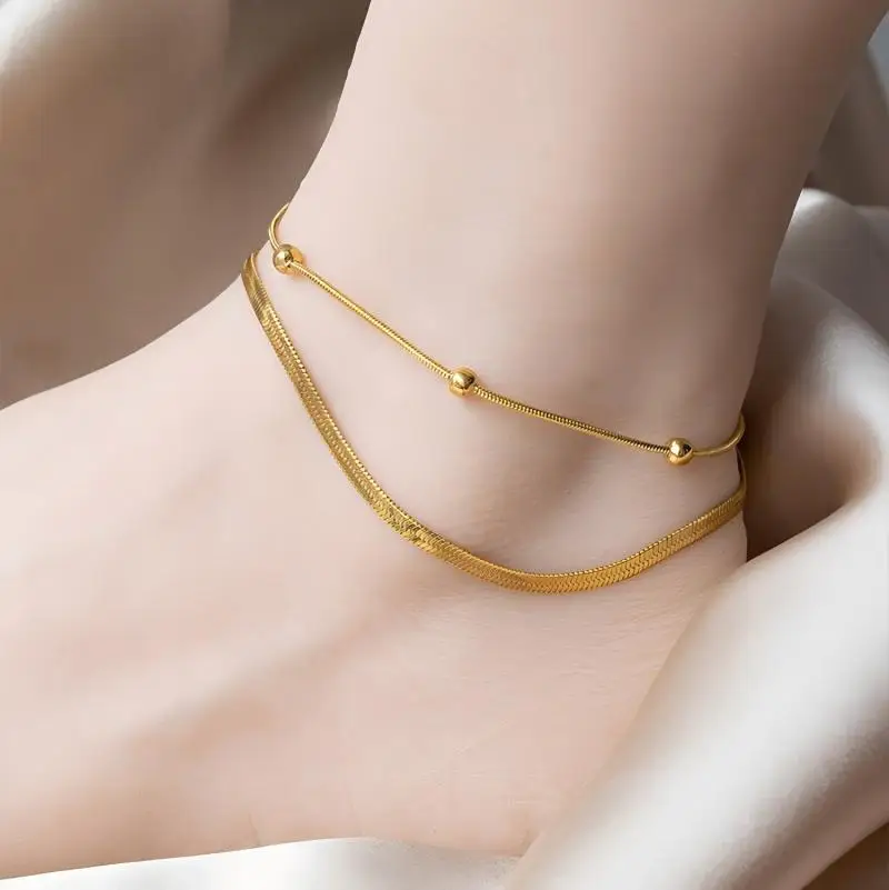 Minimalist 316L Stainless Steel Gold Anklet Double Layer Waterproof Foot Chain For Women Beach Party Jewelry Anklet Jewelry Jewelry & Watches Minimalist 316L Stainless Steel Gold Anklet Double Layer Waterproof Foot Chain For Women Beach Party Jewelry Anklet Jewelry Jewelry & Watches KDBazar