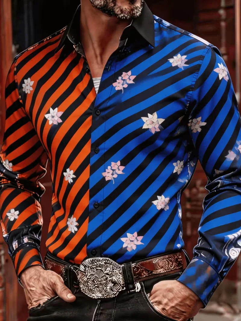 New Halloween Pumpkin Spider Web Bat Printed Long Sleeve Shirt Personalized Trendy Men’s Casual Slim Fit Shirt Dress Shirt Men’s Fashion New Halloween Pumpkin Spider Web Bat Printed Long Sleeve Shirt Personalized Trendy Men's Casual Slim Fit Shirt Dress Shirt Men's Fashion KDBazar