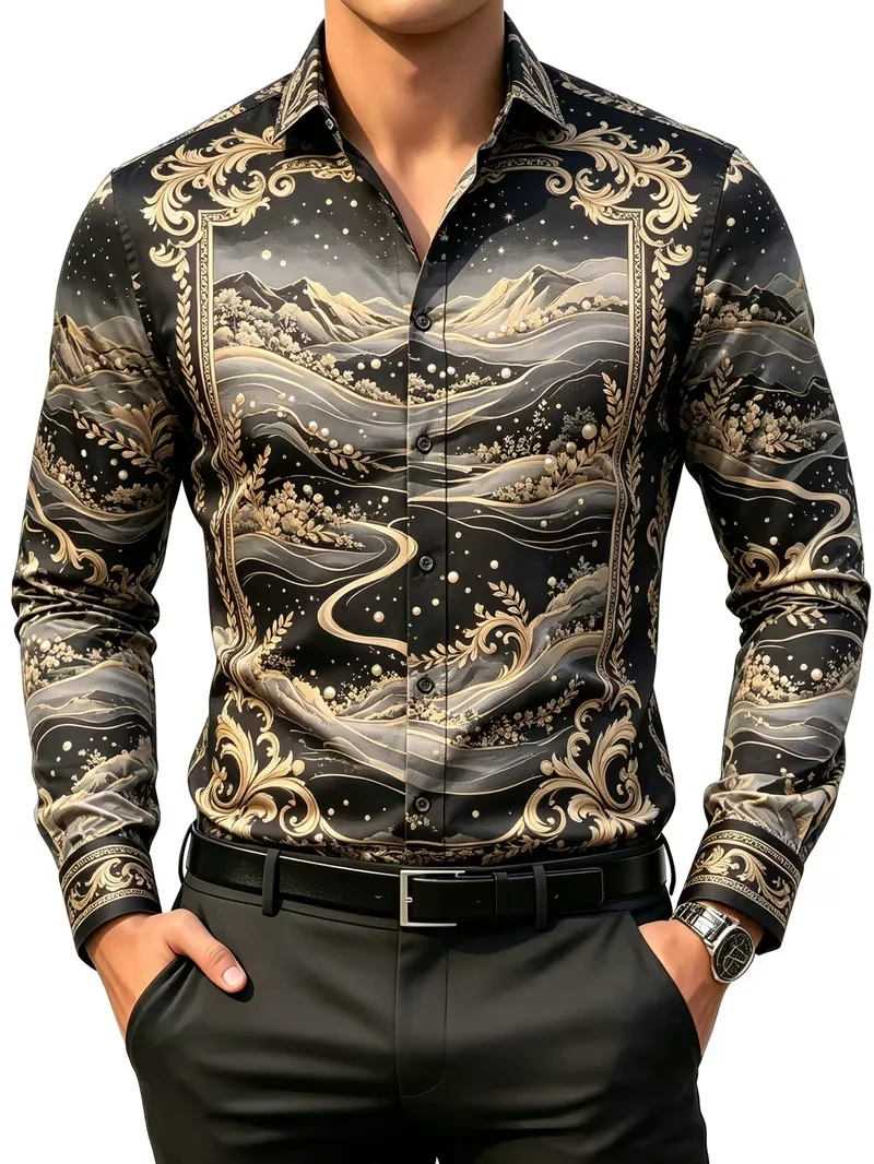 New Halloween Pumpkin Spider Web Bat Printed Long Sleeve Shirt Personalized Trendy Men’s Casual Slim Fit Shirt Dress Shirt Men’s Fashion New Halloween Pumpkin Spider Web Bat Printed Long Sleeve Shirt Personalized Trendy Men's Casual Slim Fit Shirt Dress Shirt Men's Fashion KDBazar