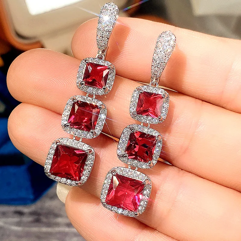 New Luxury Square White Green Zircon Long Tassel Drop Earring for Women Fashion 925 Sterling Silver Wedding Engagement Jewelry Earrings Jewelry & Watches New Luxury Square White Green Zircon Long Tassel Drop Earring for Women Fashion 925 Sterling Silver Wedding Engagement Jewelry Earrings Jewelry & Watches KDBazar