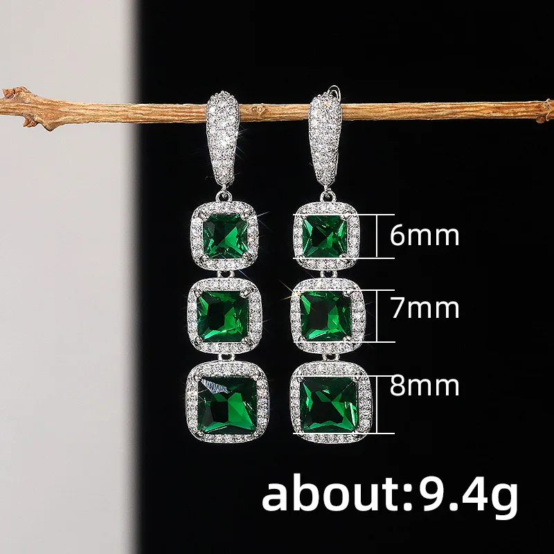 New Luxury Square White Green Zircon Long Tassel Drop Earring for Women Fashion 925 Sterling Silver Wedding Engagement Jewelry Earrings Jewelry & Watches New Luxury Square White Green Zircon Long Tassel Drop Earring for Women Fashion 925 Sterling Silver Wedding Engagement Jewelry Earrings Jewelry & Watches KDBazar