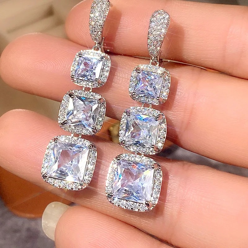 New Luxury Square White Green Zircon Long Tassel Drop Earring for Women Fashion 925 Sterling Silver Wedding Engagement Jewelry Earrings Jewelry & Watches New Luxury Square White Green Zircon Long Tassel Drop Earring for Women Fashion 925 Sterling Silver Wedding Engagement Jewelry Earrings Jewelry & Watches KDBazar
