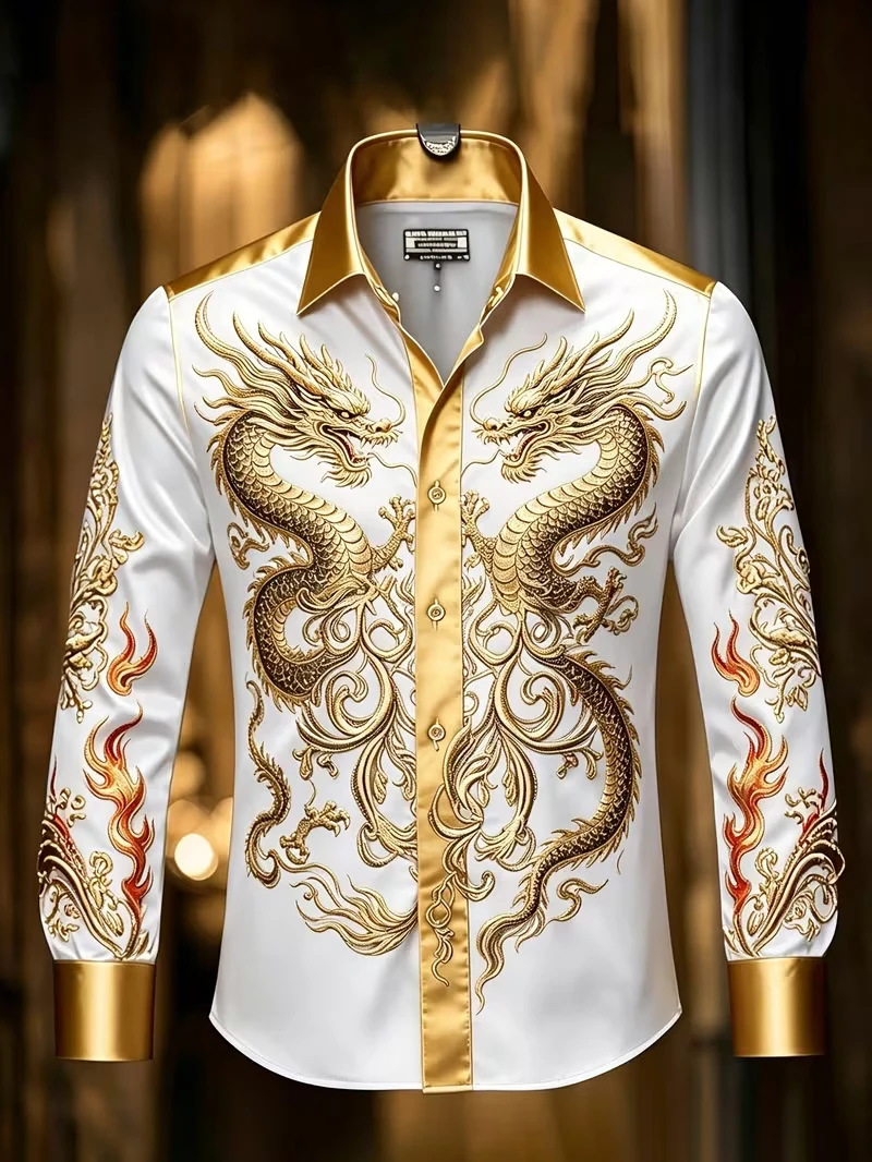 New Mens Noble Eagle Full Sleeve Shirt Golden Dragon 3D Print Shirt Men/Women Fashion Luxury Shirts European American Blouse Dress Shirt New Mens Noble Eagle Full Sleeve Shirt Golden Dragon 3D Print Shirt Men/Women Fashion Luxury Shirts European American Blouse Dress Shirt KDBazar