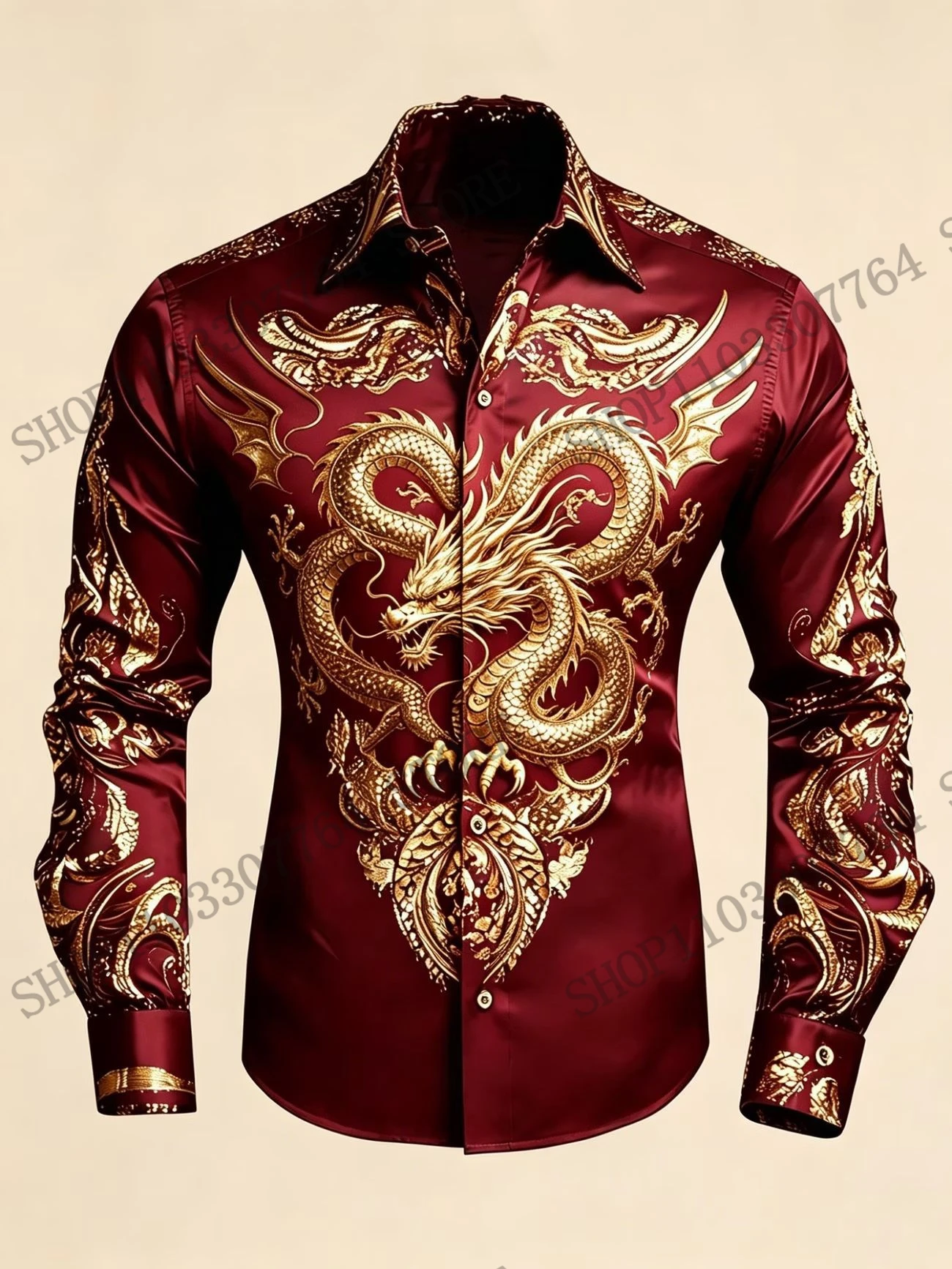 Golden Dragon 3D Print Shirt styled outfit