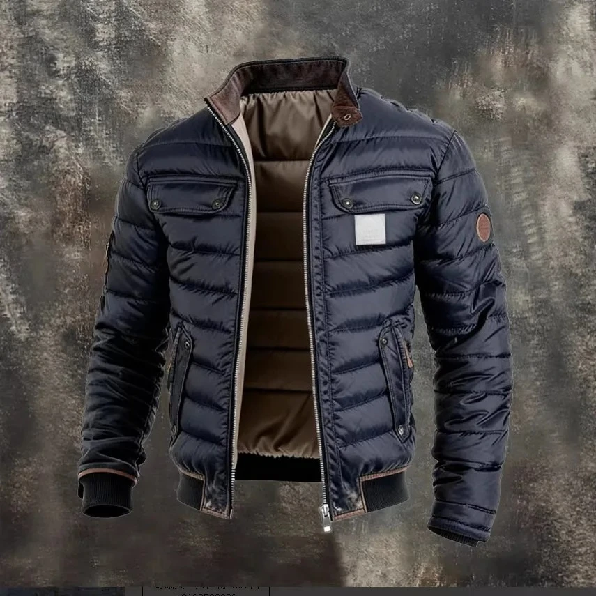 New Men’s Stand-up Collar Cotton Jacket Casual Warm Thickened Cotton Coat Winter 2026 Fashion New Spring And Summer Cotton Coat Men’s Coats & Jackets Men’s Fashion New Men's Stand-up Collar Cotton Jacket Casual Warm Thickened Cotton Coat Winter 2026 Fashion New Spring And Summer Cotton Coat Men's Coats & Jackets Men's Fashion KDBazar