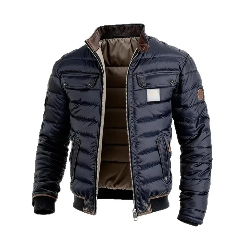 New Men’s Stand-up Collar Cotton Jacket Casual Warm Thickened Cotton Coat Winter 2026 Fashion New Spring And Summer Cotton Coat Men’s Coats & Jackets Men’s Fashion New Men's Stand-up Collar Cotton Jacket Casual Warm Thickened Cotton Coat Winter 2026 Fashion New Spring And Summer Cotton Coat Men's Coats & Jackets Men's Fashion KDBazar