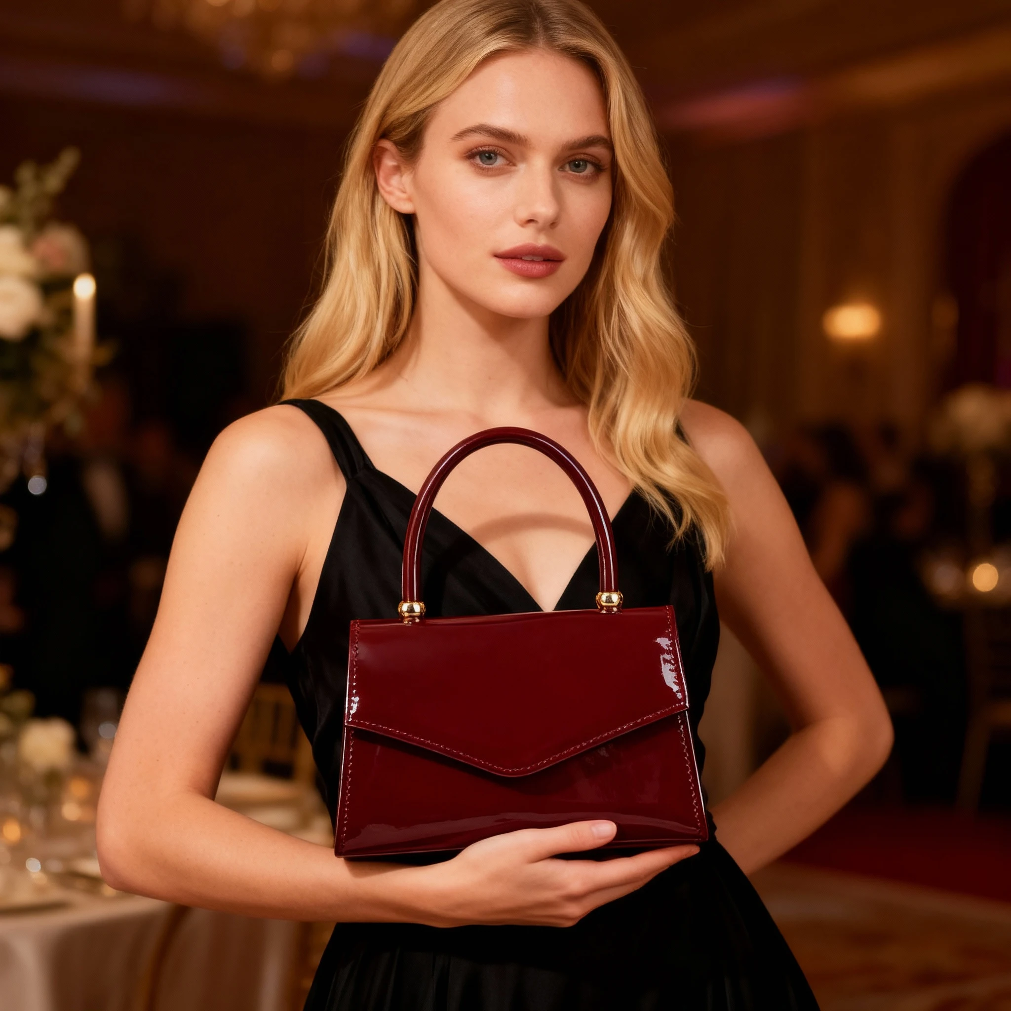 New vintage high-end evening bag with glossy texture, versatile handbag for all kinds of formal party dresses. Bags & Accessories Burgundy Purses handbags and purses New vintage high-end evening bag with glossy texture, versatile handbag for all kinds of formal party dresses. Bags & Accessories Burgundy Purses handbags and purses KDBazar