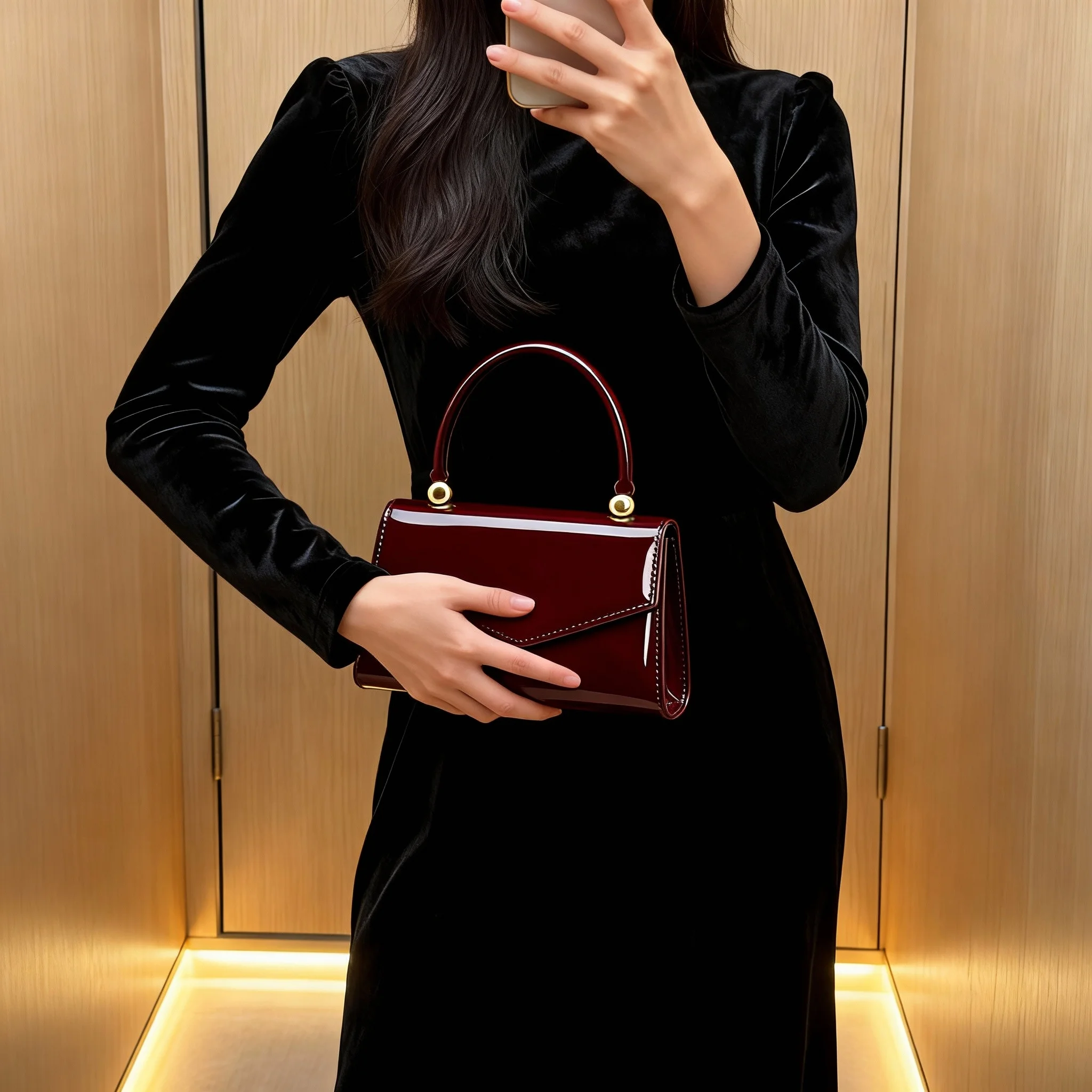 New vintage high-end evening bag with glossy texture, versatile handbag for all kinds of formal party dresses. Bags & Accessories Burgundy Purses handbags and purses New vintage high-end evening bag with glossy texture, versatile handbag for all kinds of formal party dresses. Bags & Accessories Burgundy Purses handbags and purses KDBazar
