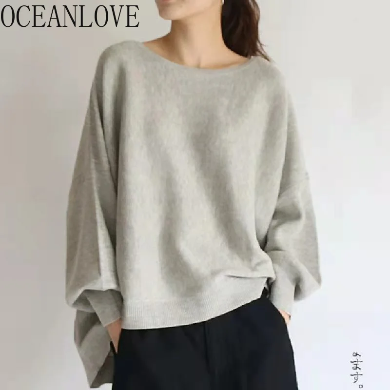 OCEANLOVE Hoodie Japan Style Back Bandage Loose Autumn Winter Sweatshirts Elegant Solid Casual All Match Women Hoodies OCEANLOVE Hoodie Japan Style Back Bandage Loose Autumn Winter Sweatshirts Elegant Solid Casual All Match Women Hoodies KDBazar