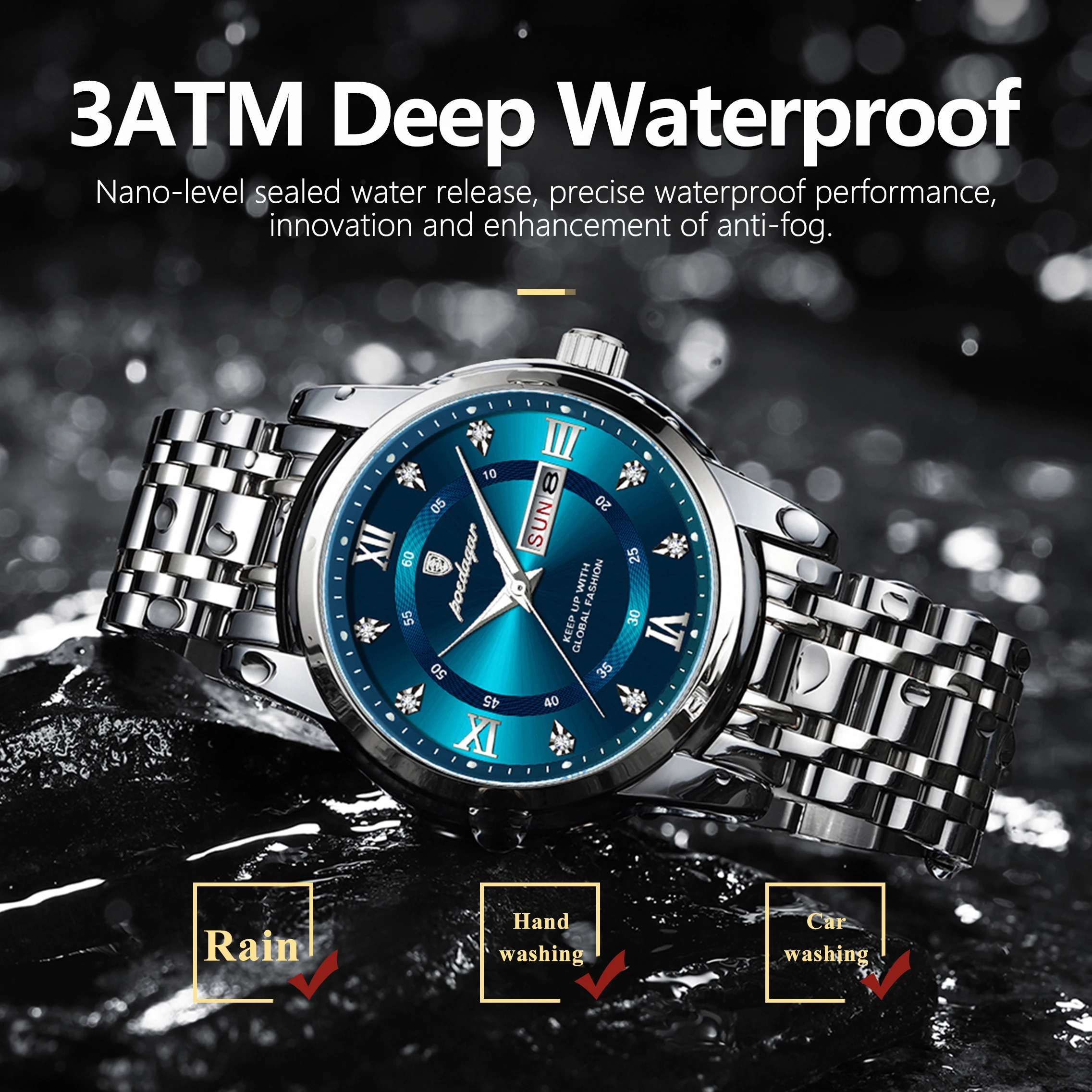 POEDAGAR Luxury Trendy Man Wristwatch Waterproof Stainless Steel Luminous Men Watch Date Week Fashion Quartz Men’s Watches Reloj Jewelry & Watches Rings POEDAGAR Luxury Trendy Man Wristwatch Waterproof Stainless Steel Luminous Men Watch Date Week Fashion Quartz Men's Watches Reloj Jewelry & Watches Rings KDBazar