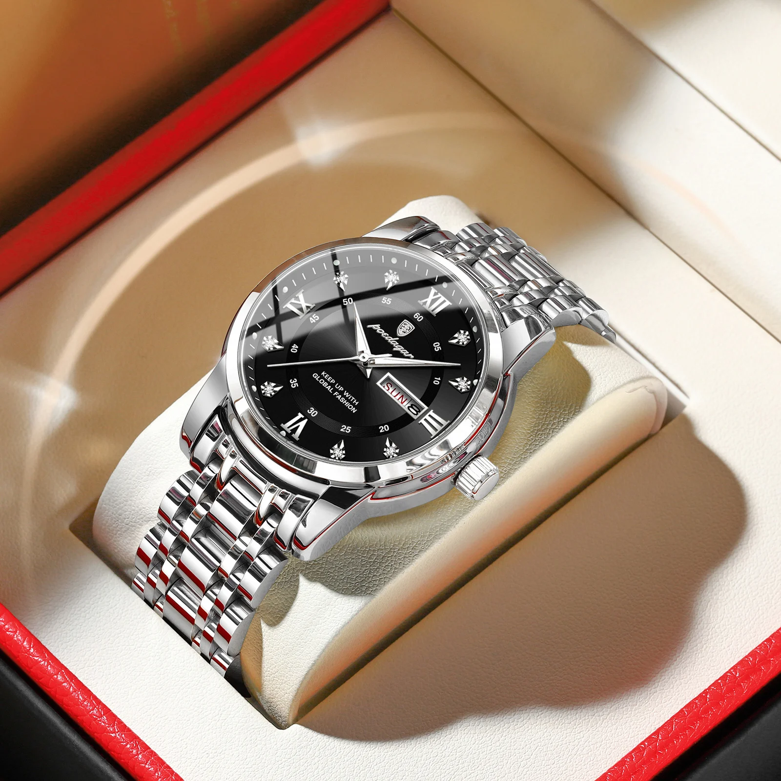 POEDAGAR watch on wrist