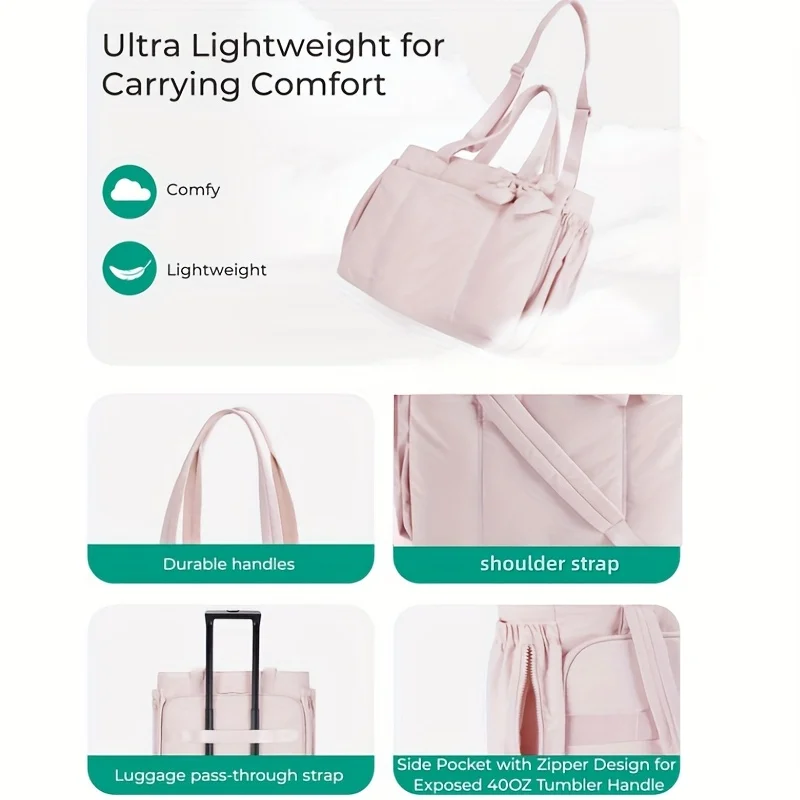 Padded Tote Bag,Large Capacity Women Bow Crossbody Shoulder Bag,Student Commuter Yoga Gym Travel Messenger Bag,Versatile Handbag Bags & Accessories handbags and purses Pink Messenger Bag Padded Tote Bag,Large Capacity Women Bow Crossbody Shoulder Bag,Student Commuter Yoga Gym Travel Messenger Bag,Versatile Handbag Bags & Accessories handbags and purses Pink Messenger Bag KDBazar